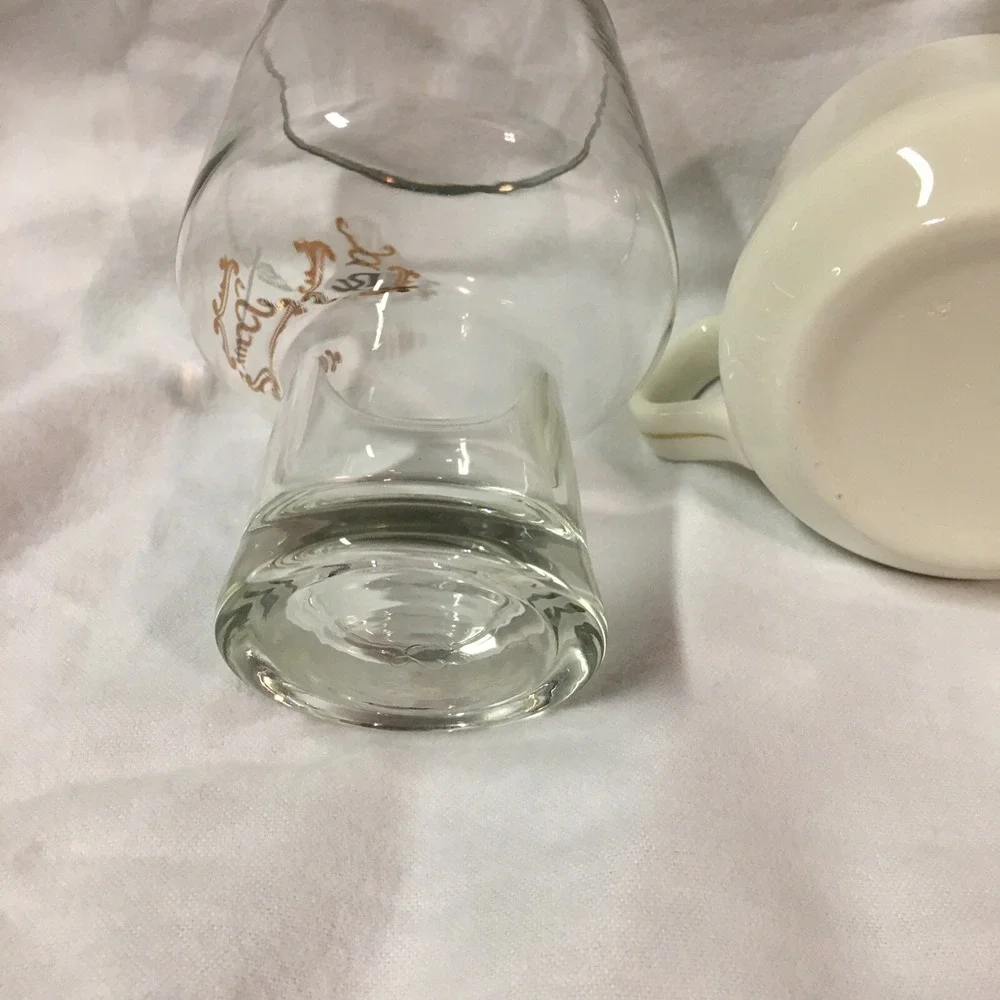 DOCTOR PHARMACIST Apothecary CADUCEUS RX GOLD RIM Coffee Cup‎ and Glass Set